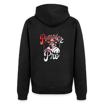 Pompier Pro - Veste à capuche bio Premium Unisexe - noir - Dos - Nico (187cm)