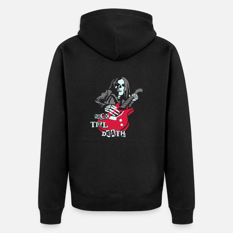 dead_guitar_player_2 - Veste à capuche bio Premium Unisexe - noir