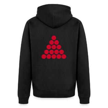 Billard snooker Billardkugel - Unisex Premium Bio Zip Hoodie - Schwarz - Hinten - Nico (187cm)