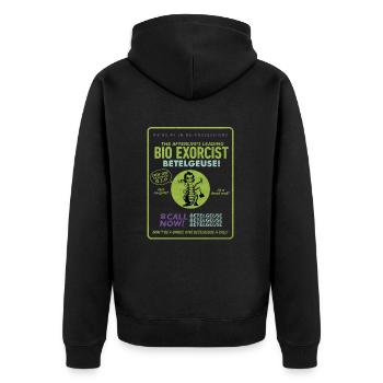 Beetlejuice 2 Bio Exorcist Betelgeuse! Anzeige - Unisex Premium Bio Zip Hoodie - Schwarz - Hinten - Nico (187cm)