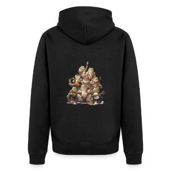 Grenouille - Veste à capuche bio Premium Unisexe - noir - Dos - Nico (187cm)