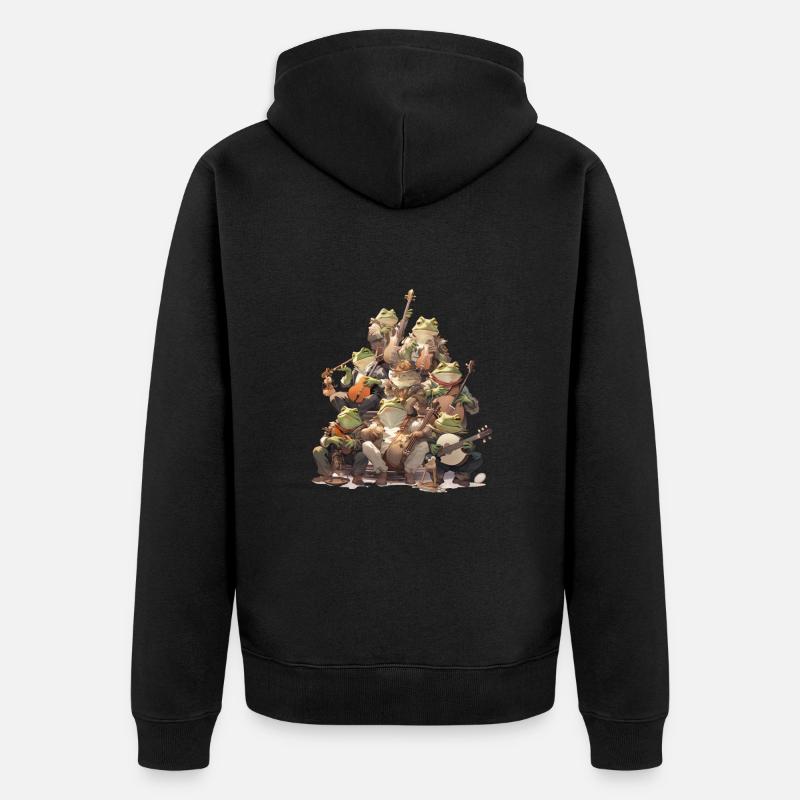 Grenouille - Veste à capuche bio Premium Unisexe - noir