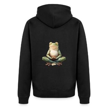 Grenouille - Veste à capuche bio Premium Unisexe - noir - Dos - Nico (187cm)