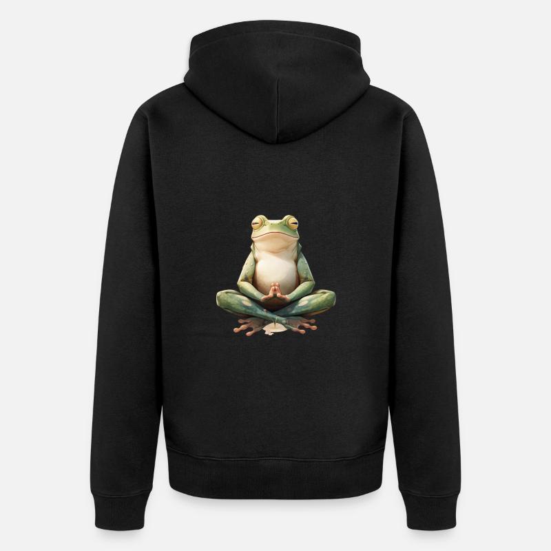 Grenouille - Veste à capuche bio Premium Unisexe - noir