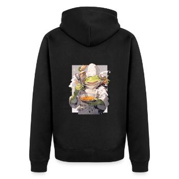 Grenouille - Veste à capuche bio Premium Unisexe - noir - Dos - Nico (187cm)