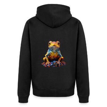 Grenouille - Veste à capuche bio Premium Unisexe - noir - Dos - Nico (187cm)