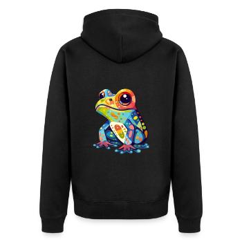 Grenouille - Veste à capuche bio Premium Unisexe - noir - Dos - Nico (187cm)