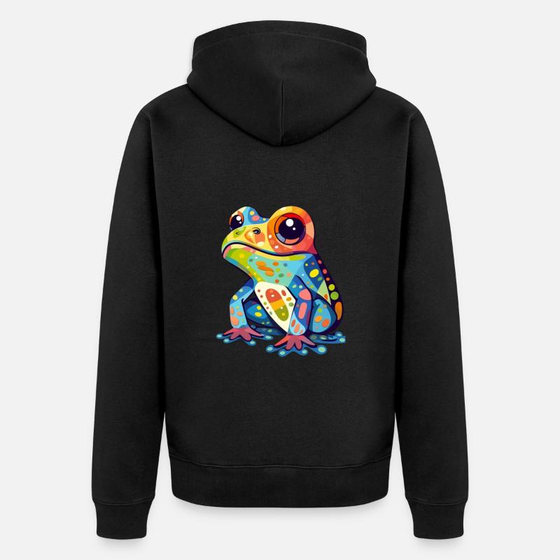 Grenouille - Veste à capuche bio Premium Unisexe - noir