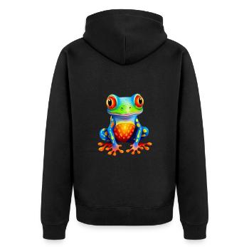 Grenouille - Veste à capuche bio Premium Unisexe - noir - Dos - Nico (187cm)