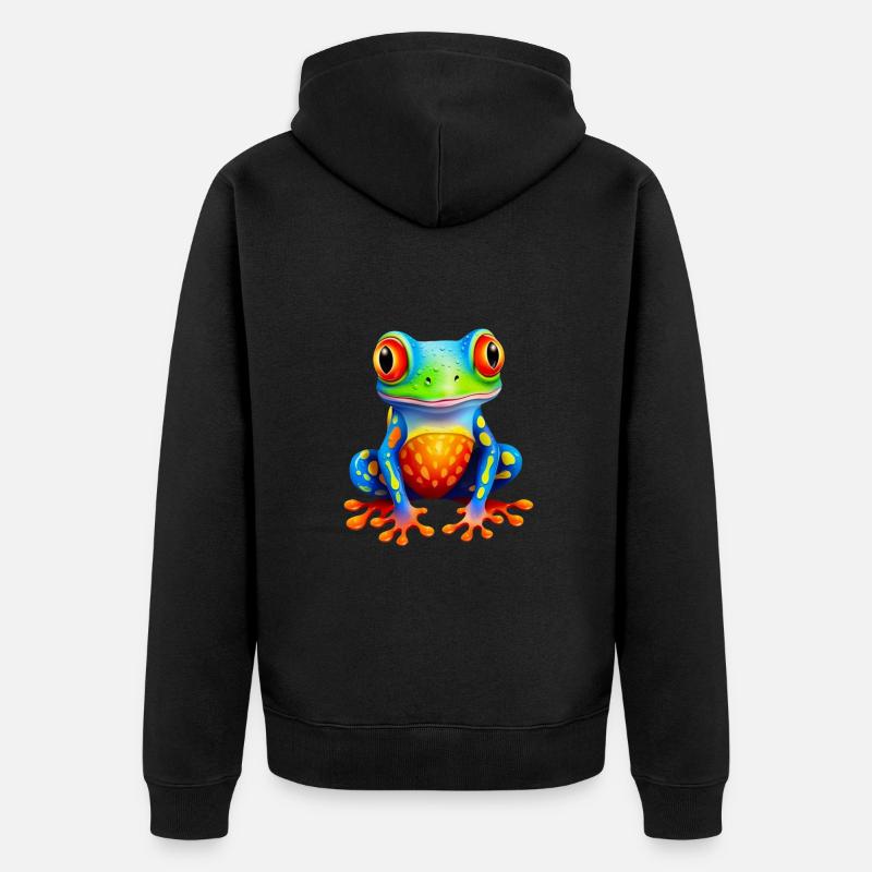 Grenouille - Veste à capuche bio Premium Unisexe - noir