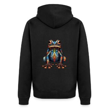 Grenouille - Veste à capuche bio Premium Unisexe - noir - Dos - Nico (187cm)