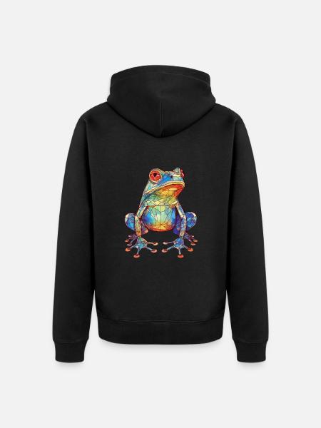 Frosch - Unisex Premium Bio Zip Hoodie - Schwarz
