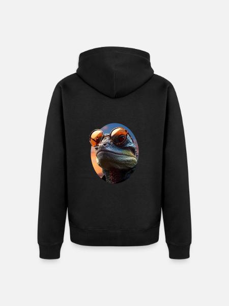 Chameleon - Unisex Premium Bio Zip Hoodie - Schwarz