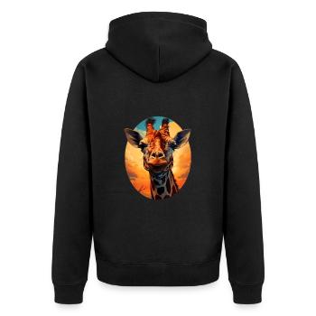 Girafe - Veste à capuche bio Premium Unisexe - noir - Dos - Nico (187cm)
