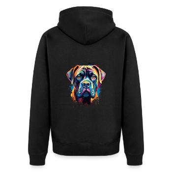 Bullmastiff coloré - Veste à capuche bio Premium Unisexe - noir - Dos - Nico (187cm)
