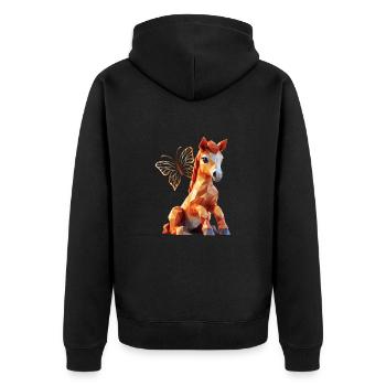 Chevaux - Veste à capuche bio Premium Unisexe - noir - Dos - Nico (187cm)