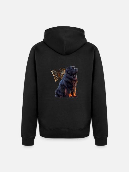 Newfoundland - Unisex Premium Organic Zip Hoodie - black