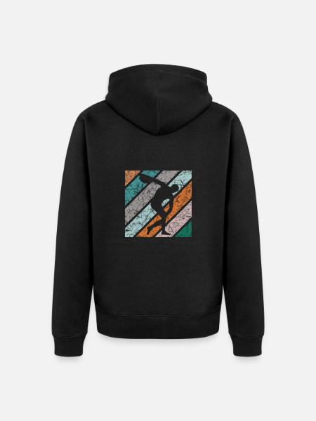 Diskuswerfen Design Diskuswerfer Diskuswerferin - Unisex Premium Bio Zip Hoodie - Schwarz