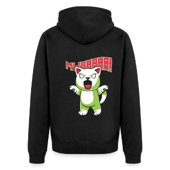 Skull Horror Halloween Gift - Unisex Premium Organic Zip Hoodie - black - Back - Nico (187cm)
