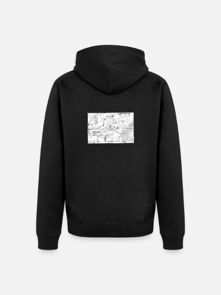 cabane - Veste à capuche bio Premium Unisexe - noir