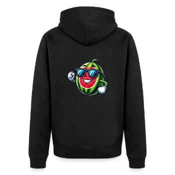 Cool pastèque Lunettes de soleil d’été Fruité - Veste à capuche bio Premium Unisexe - noir - Dos - Nico (187cm)