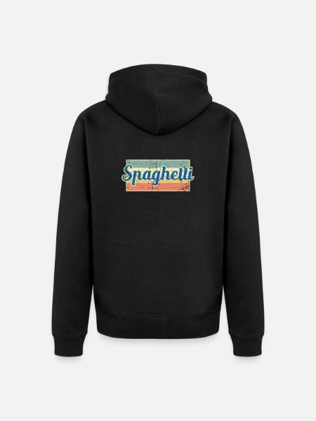 spaghetti - Unisex Premium Organic Zip Hoodie - black