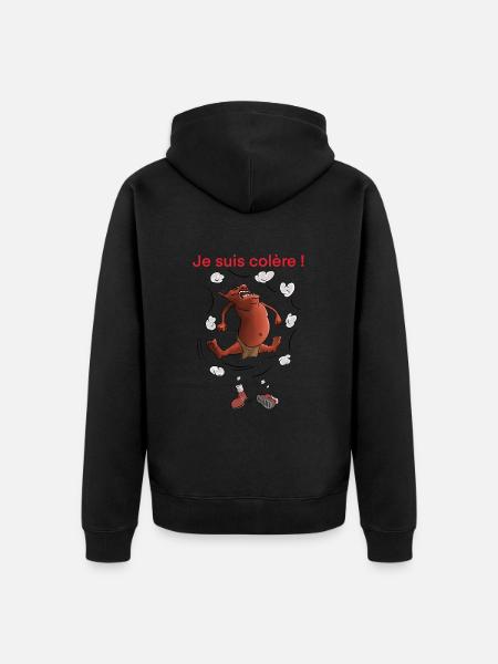 Grosse colère - Veste à capuche bio Premium Unisexe - noir