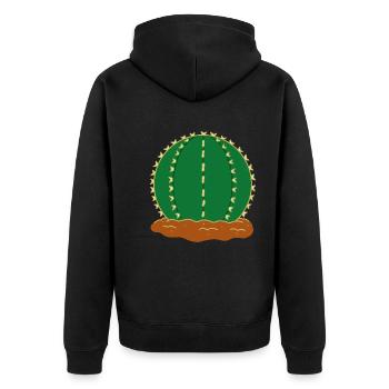 Cactus N°3 - Veste à capuche bio Premium Unisexe - noir - Dos - Nico (187cm)