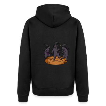 Cult Cat Dancing Chapeau magique Chapeau baguette - Veste à capuche bio Premium Unisexe - noir - Dos - Nico (187cm)