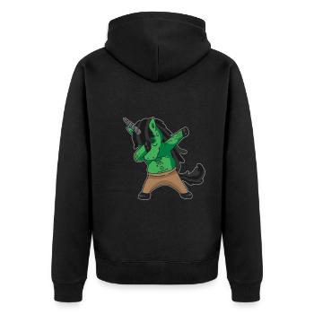 Licorne zombie HAlloween Dab Enfants - Veste à capuche bio Premium Unisexe - noir - Dos - Nico (187cm)