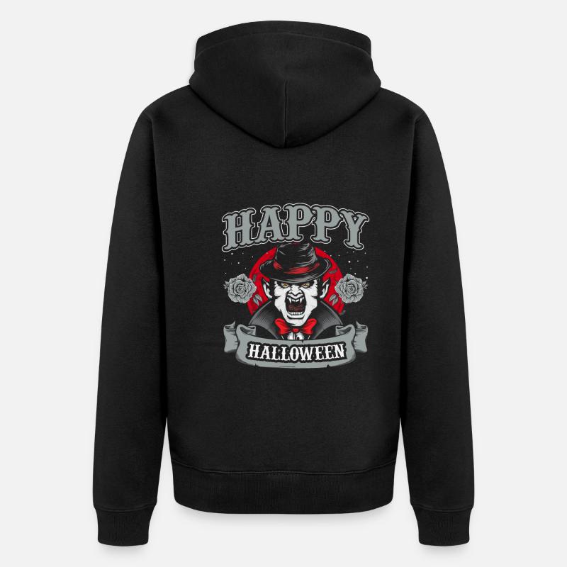 Joyeux Halloween Vampire Evil - Veste à capuche bio Premium Unisexe - noir