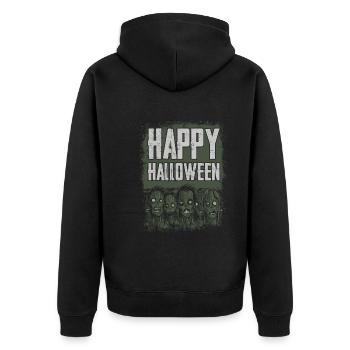 Joyeux Halloween Zombies - Veste à capuche bio Premium Unisexe - noir - Dos - Nico (187cm)