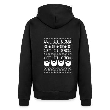 Let it grow Bart Christmas Music - Unisex Premium Organic Zip Hoodie - black - Back - Nico (187cm)