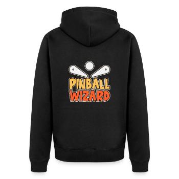Pinball Wizard Pinball Machine Lettering Cadeau - Veste à capuche bio Premium Unisexe - noir - Dos - Nico (187cm)