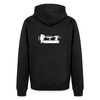 Tournant - Veste à capuche bio Premium Unisexe - noir - Dos - Nico (187cm)