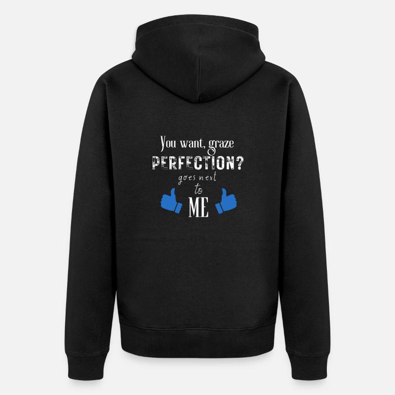 Die Perfektion - Unisex Premium Bio Zip Hoodie - Schwarz