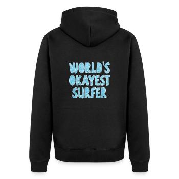 Le surfeur le plus correct du monde - Veste à capuche bio Premium Unisexe - noir - Dos - Nico (187cm)