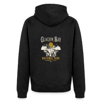 Glacier Bay National Park Alaska - Unisex Premium Organic Zip Hoodie - black - Back - Nico (187cm)