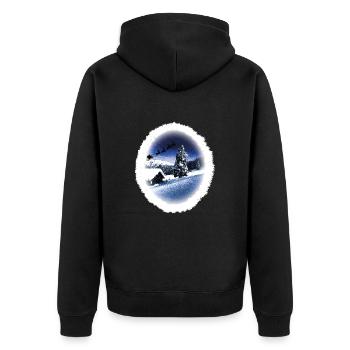 Luge de Noël - Veste à capuche bio Premium Unisexe - noir - Dos - Nico (187cm)