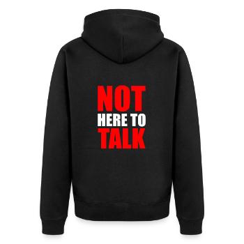 Bodybuilding Fitness Gym Sayings - Unisex Premium Organic Zip Hoodie - black - Back - Nico (187cm)
