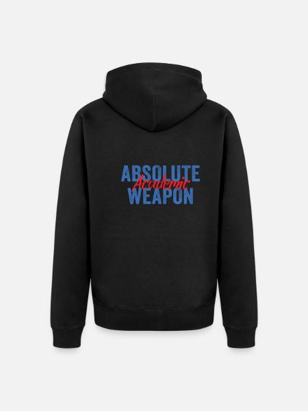 Student Absolute Academic Weapon - Unisex Premium Organic Zip Hoodie - black
