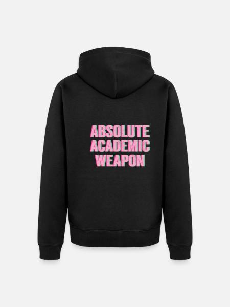 Student Absolute Academic Weapon - Unisex Premium Organic Zip Hoodie - black