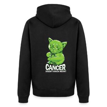 Cancer Lymphome non hodgkinien - Veste à capuche bio Premium Unisexe - noir - Dos - Nico (187cm)