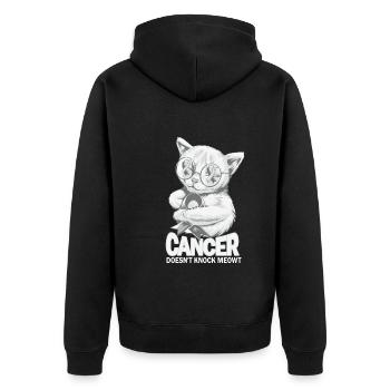 Le cancer ne vainc pas le cancer du poumon - Veste à capuche bio Premium Unisexe - noir - Dos - Nico (187cm)