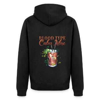 Groupe sanguin Cuba Libre Cocktail Barman - Veste à capuche bio Premium Unisexe - noir - Dos - Nico (187cm)