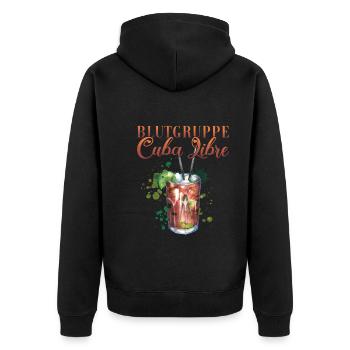 Groupe sanguin Cuba Libre Cocktail Barman - Veste à capuche bio Premium Unisexe - noir - Dos - Nico (187cm)