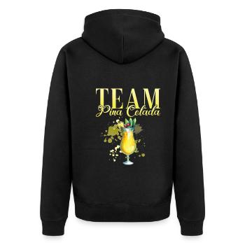 Équipe de fête de poule Pina Colada Barman - Veste à capuche bio Premium Unisexe - noir - Dos - Nico (187cm)