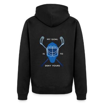 Floorball floorball « Floorball goalkeeper » unihoc - Veste à capuche bio Premium Unisexe - noir - Dos - Nico (187cm)