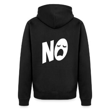 No, I don't have to do anything - typography - saying - Unisex Premium Organic Zip Hoodie - black - Back - Nico (187cm)