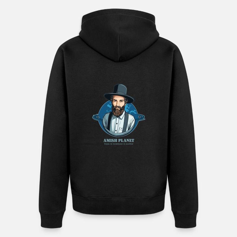 Planète Amish - Veste à capuche bio Premium Unisexe - noir
